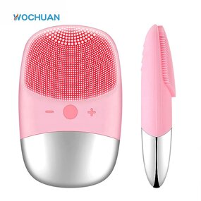 Silicone Facial Cleansing Brush - Rechargeable Waterproof Sonic Deep Clean Exfoliator