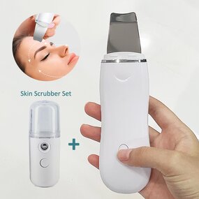 Ultrasonic Skin Scrubber - Professional Portable Blackhead Remover Face Spatula