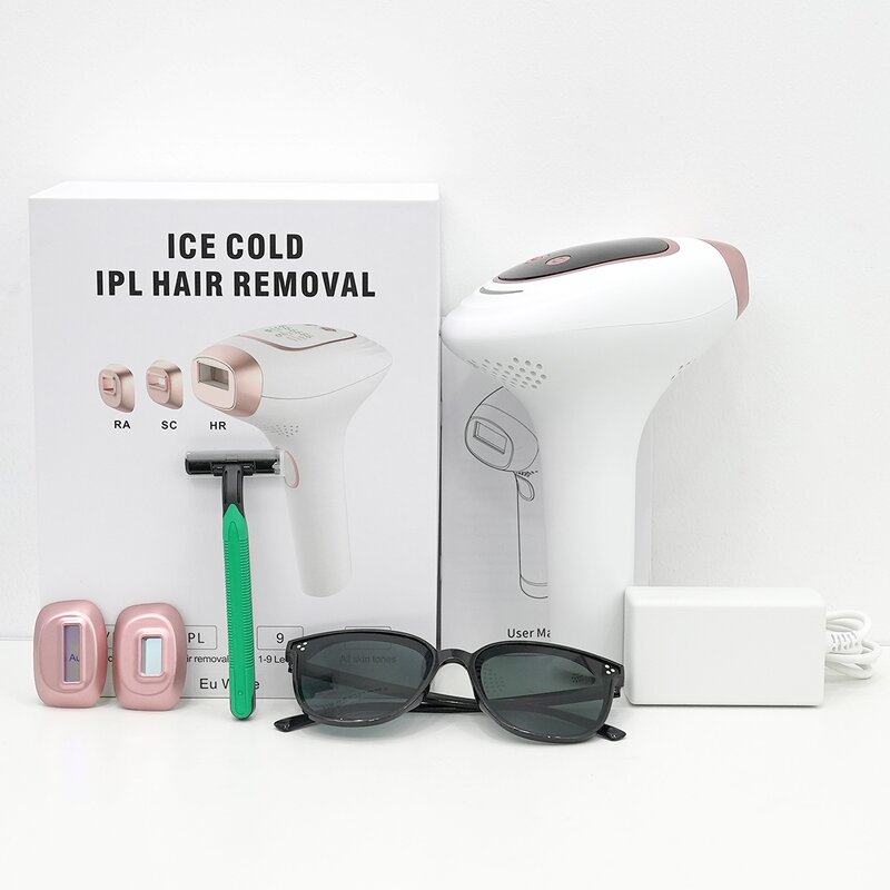 IPL Laser Hair Removal Device - New Lazer 9 Level Ice Cooling Permanent Handset