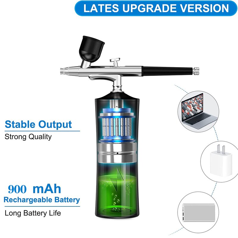 Cordless Airbrush Set - 2025 Portable Rechargeable Makeup Nail Art Cake Tool