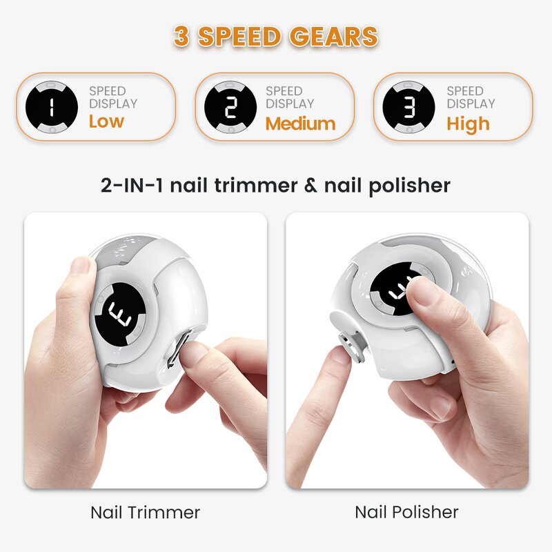 Electric Nail Clipper - 2025 New Trends Portable Manicure LED Light Trimmer