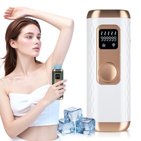 IPL Laser Hair Remover - Portable Ice Cooling Permanent Home Use Epilator Tool