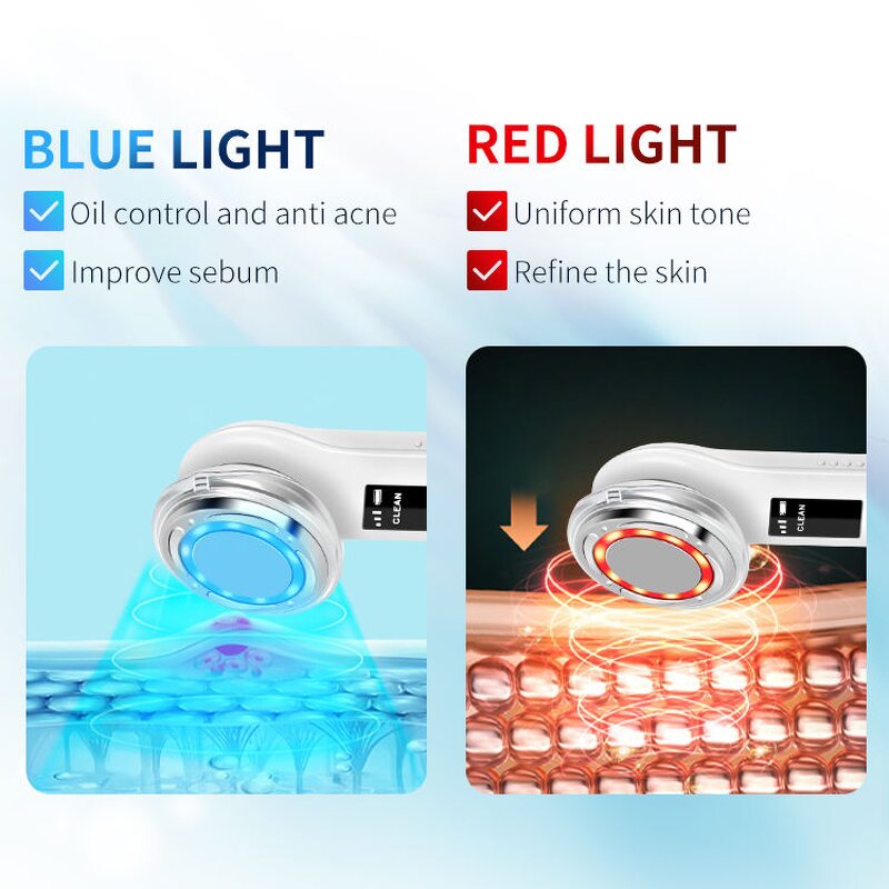 5 in 1 Facial Massager - LED Photon Therapy Skin Tightening Face Lifting Device