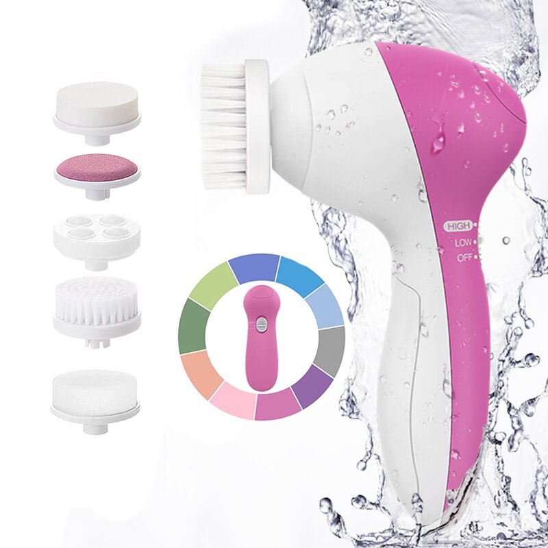 5 in 1 Facial Cleansing Brush - Wholesale Waterproof Electric Skin Beauty Brush