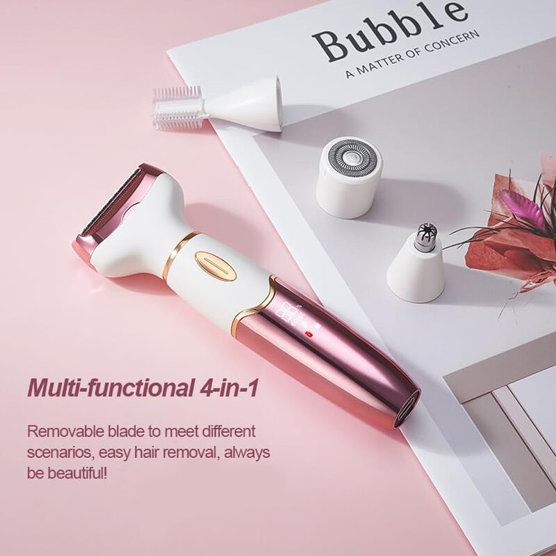 4 in 1 Lady Shaver - Rechargeable Waterproof Body Bikini Hair Trimmer Razor