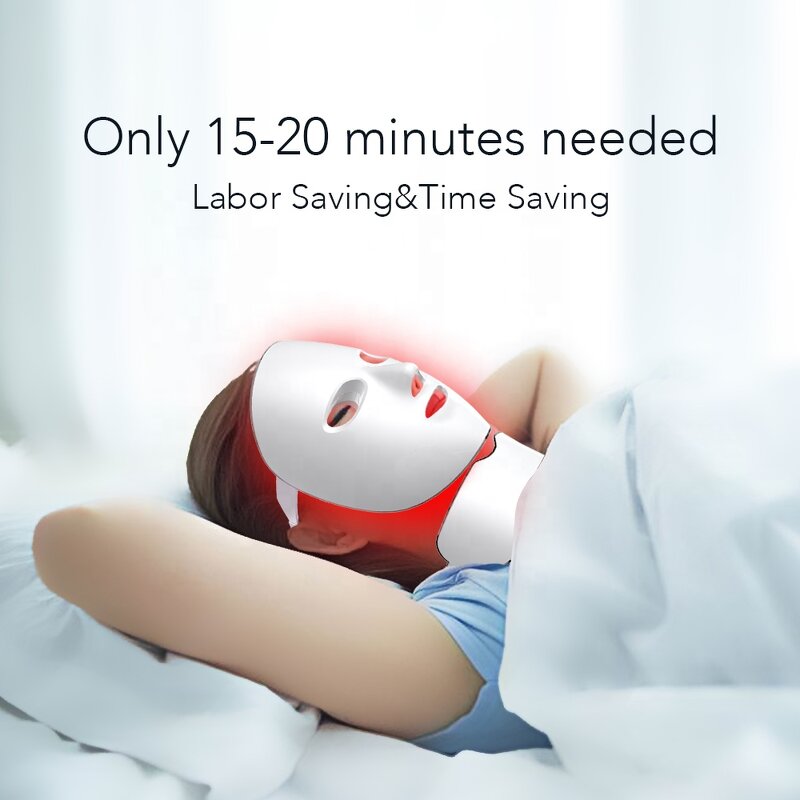 LED Light Therapy Mask Manufacturer - 7 Color Photon for Face Neck Acne Treatment Skin Rejuvenation