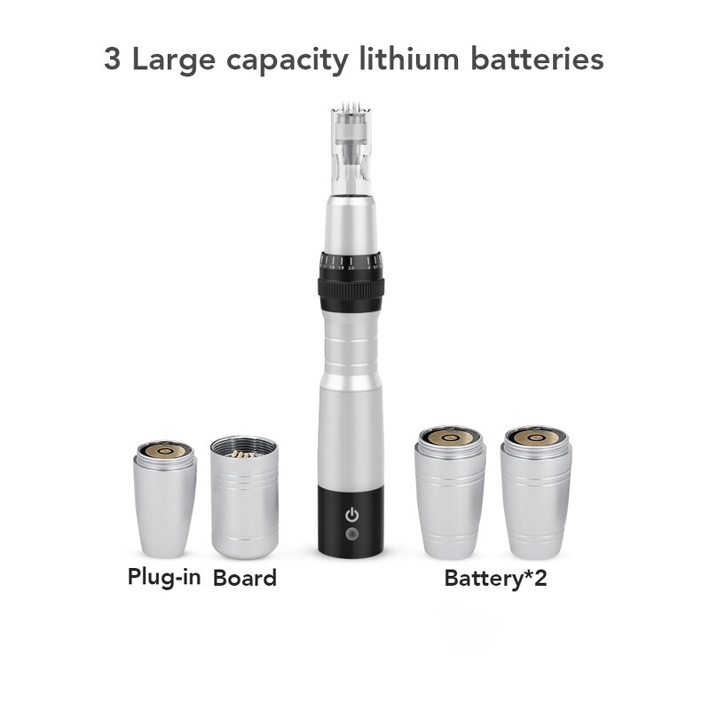 Derma Pen Manufacturer - 7 Colors LED Light Therapy Adjustable Vibrating Electric with Replacement Cartridge