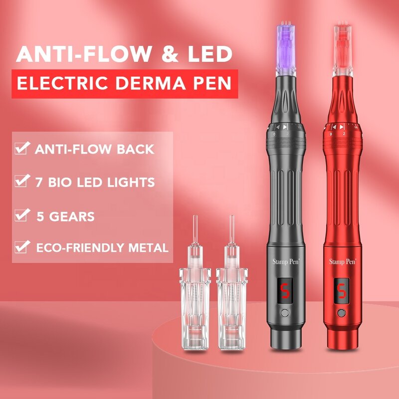 Microneedling Derma Pen Manufacturer - Wireless Electric with Anti Backflow Cartridge for Home Skin Care