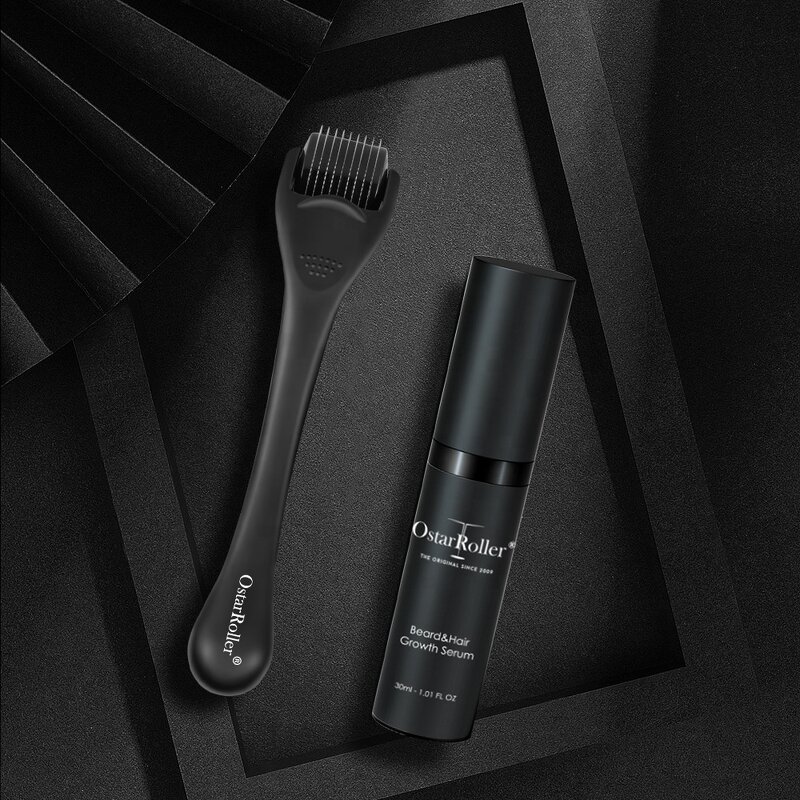 Derma Roller SET Manufacturer - Private Label Titanium 540 Needle 0.3MM for Home Beard Hair Growth Serum