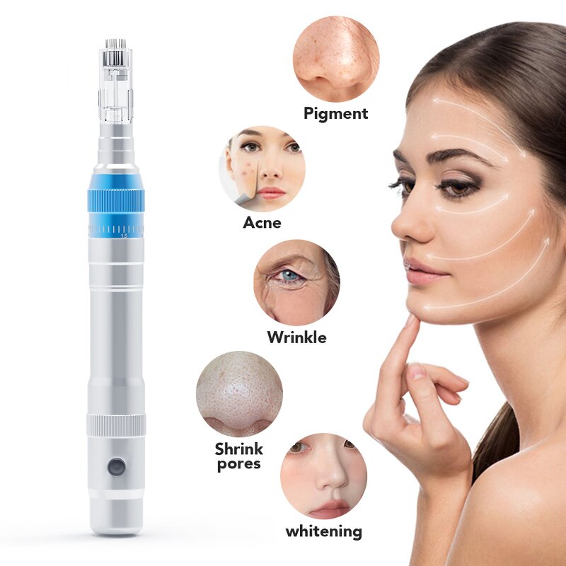 Microneedle DermaPen Manufacturer - Home Use Wireless Electric for Body Face Whitening US/IT Plug