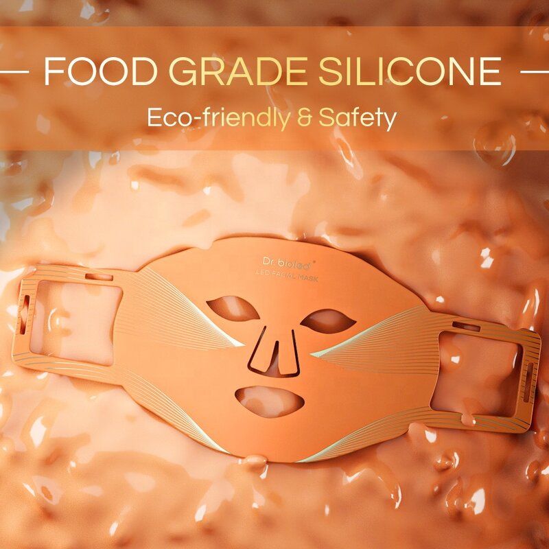 LED Light Therapy Mask Manufacturer - Dr.bioled Silicone Red 8 Colors Infrared for Facial Neck Home SPA