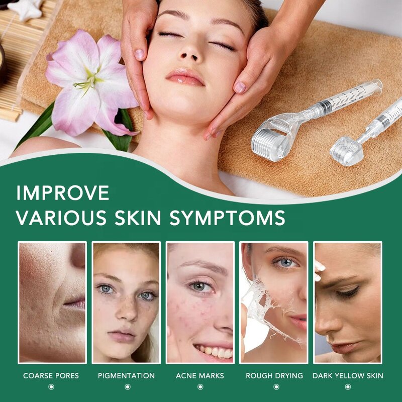 Derma Roller Set Manufacturer - 2in1 48 & 540 Titanium Needles for Hair Beard Regrowth 1.5mm Face Eye