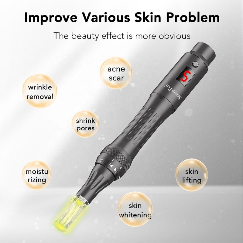 Microneedling Derma Pen Manufacturer - Wireless Electric with Anti Backflow Cartridge for Home Skin Care