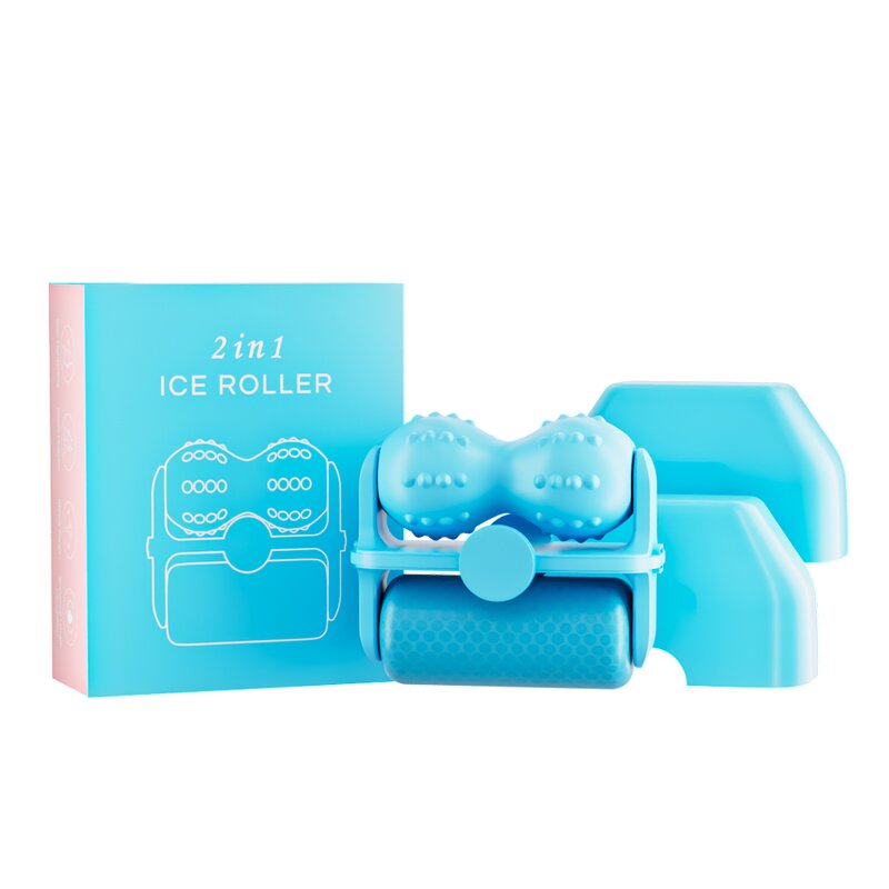 Ice Roller Manufacturer - MINI 2in1 Hand Held Silicone Flat V Shape for Face Neck Skin Soothing