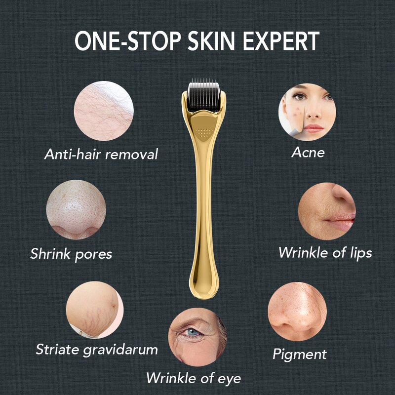 Derma Roller Manufacturer - Custom Home Use 540 Titanium 0.5MM for Whitening Face Body Hair Beard