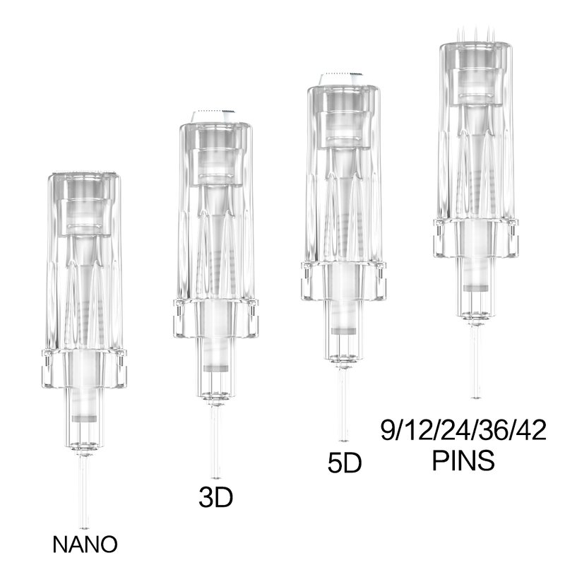 DermaPen Cartridge Manufacturer - Nano Twist 9-42 PINS Replacement Head Antiflow for Skin Hair Targeting