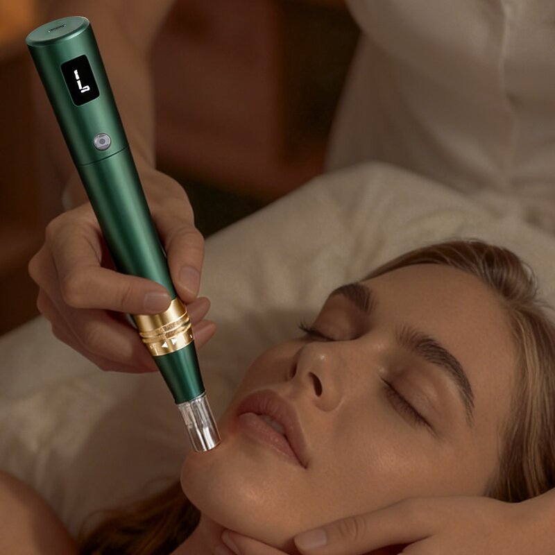 Microneedle Derma Pen Manufacturer - Home MTS Powered Adjustable NANO Needle Length for Acne Lip Face