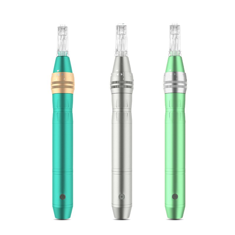 Derma Pen Manufacturer - Anti-Flow Electric Auto Stamp Titanium 2pcs Lithium Battery for Face US