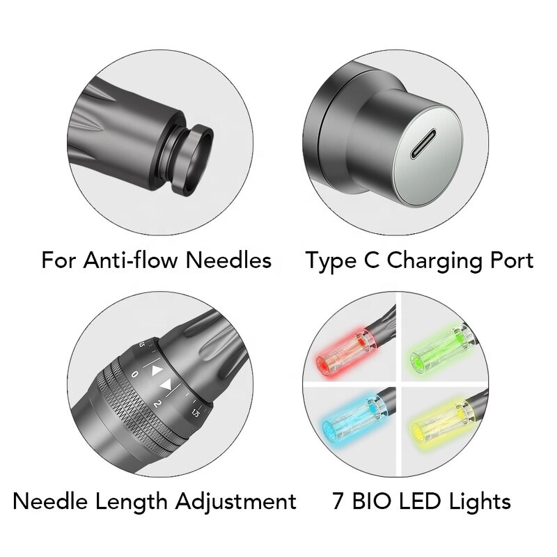 Microneedling Derma Pen Manufacturer - Wireless Electric with Anti Backflow Cartridge for Home Skin Care