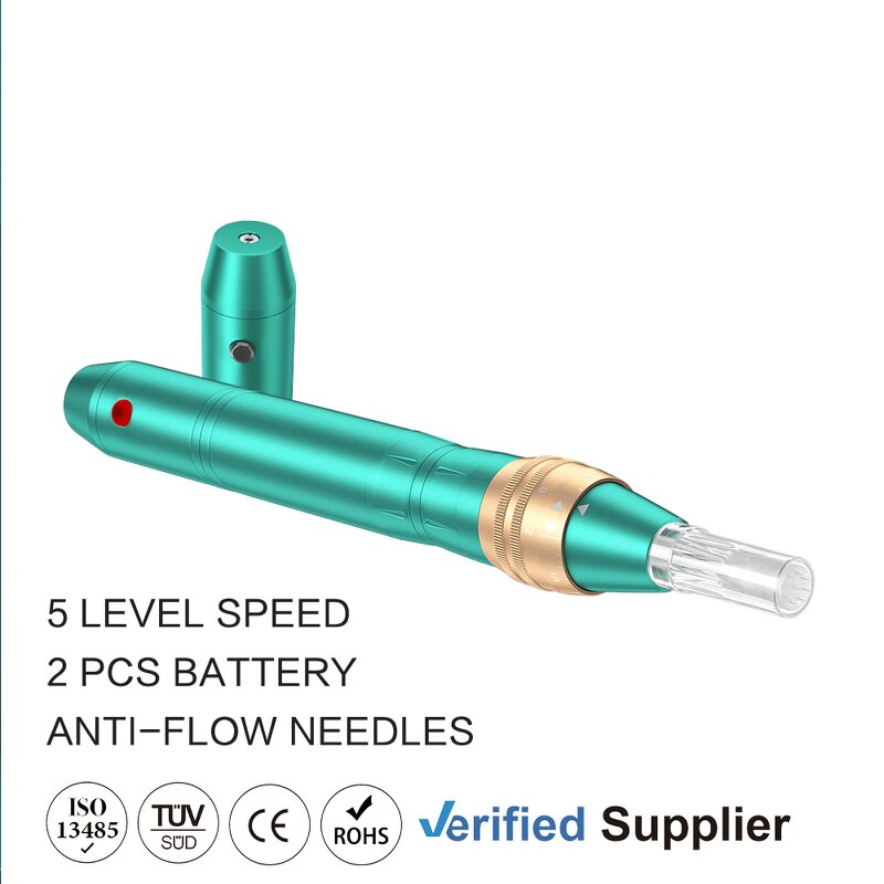Derma Pen Manufacturer - Anti-Flow Electric Auto Stamp Titanium 2pcs Lithium Battery for Face US
