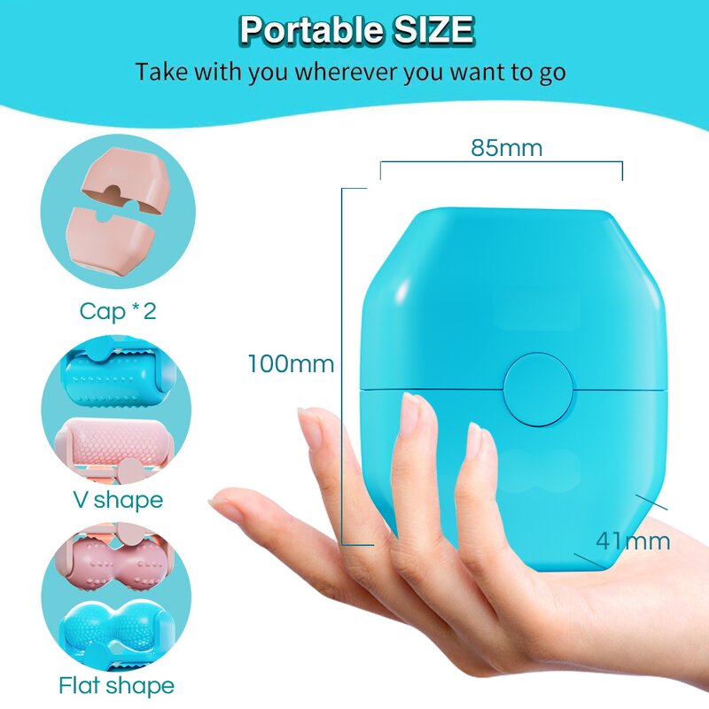Ice Roller Manufacturer - MINI 2in1 Hand Held Silicone Flat V Shape for Face Neck Skin Soothing