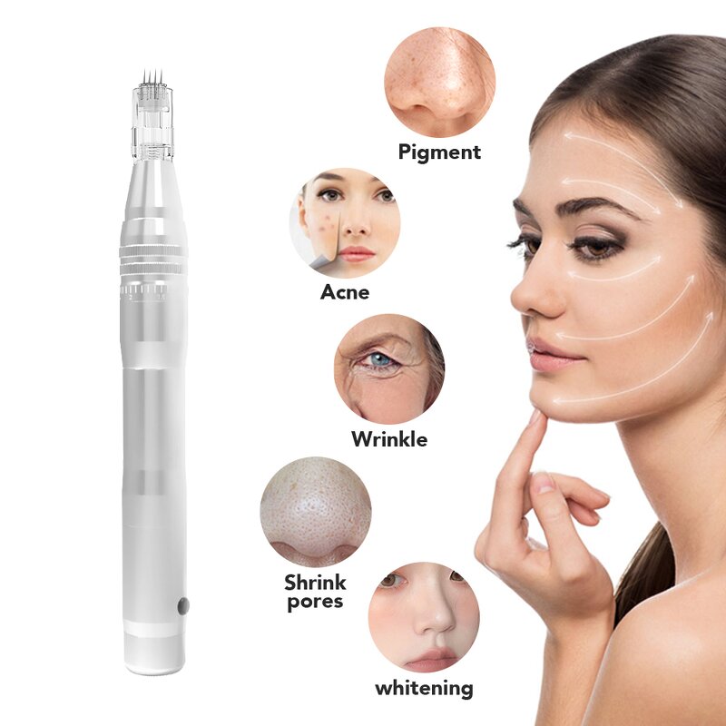Microneedling Derma Pen Manufacturer - Private Label High Frequency Wireless 12 PIN Nano Cartridge
