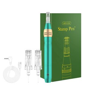 Derma Pen Manufacturer - Anti-Flow Electric Auto Stamp Titanium 2pcs Lithium Battery for Face US