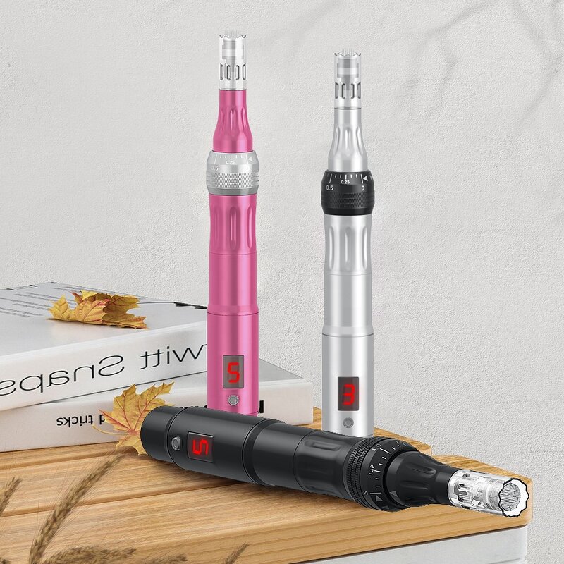 Microneedling Derma Pen Manufacturer - Private Label Wireless Electric Display with Adjustable 12 PINS