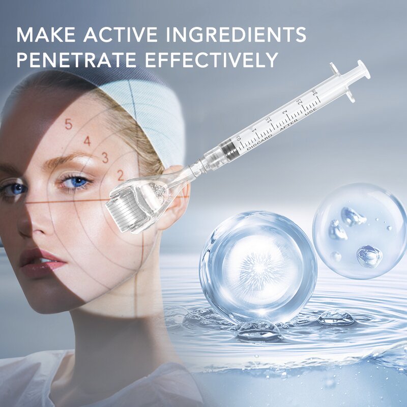 Derma Roller Set Manufacturer - Home Use 48 & 540 Titanium Needles 2 in 1 for Face Acne Skin Rejuvenation