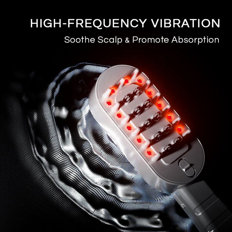Laser Comb Manufacturer - OEM 655nm Red LED Therapy Sonic Vibration for Hair Loss Treatment