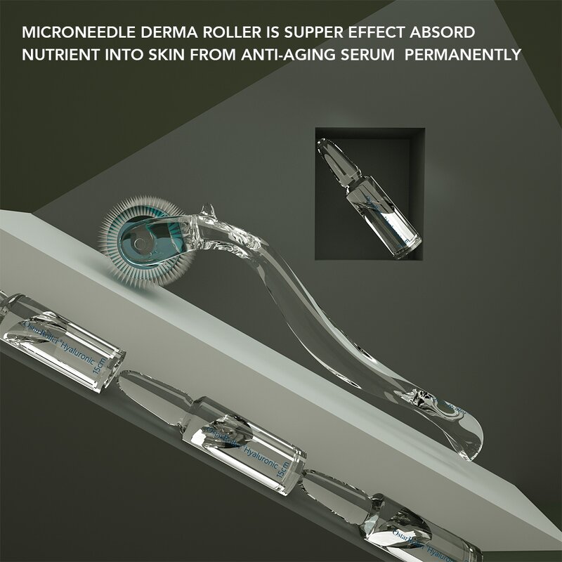 Derma Roller SET Manufacturer - OstarRoller Micro Needle with Hyaluronic Acid Serum for Whitening Acne