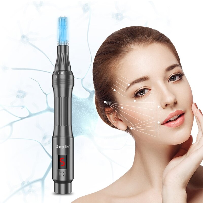 Microneedling Derma Pen Manufacturer - Wireless Electric with Anti Backflow Cartridge for Home Skin Care