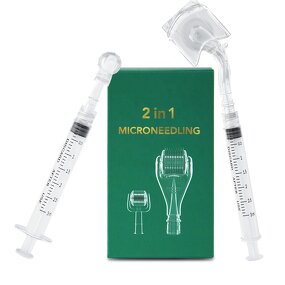 Dermaroller System Kit Manufacturer - Custom 2IN1 Syringe 540 48 Needles Titanium 1.5mm Eye Lip Whitening