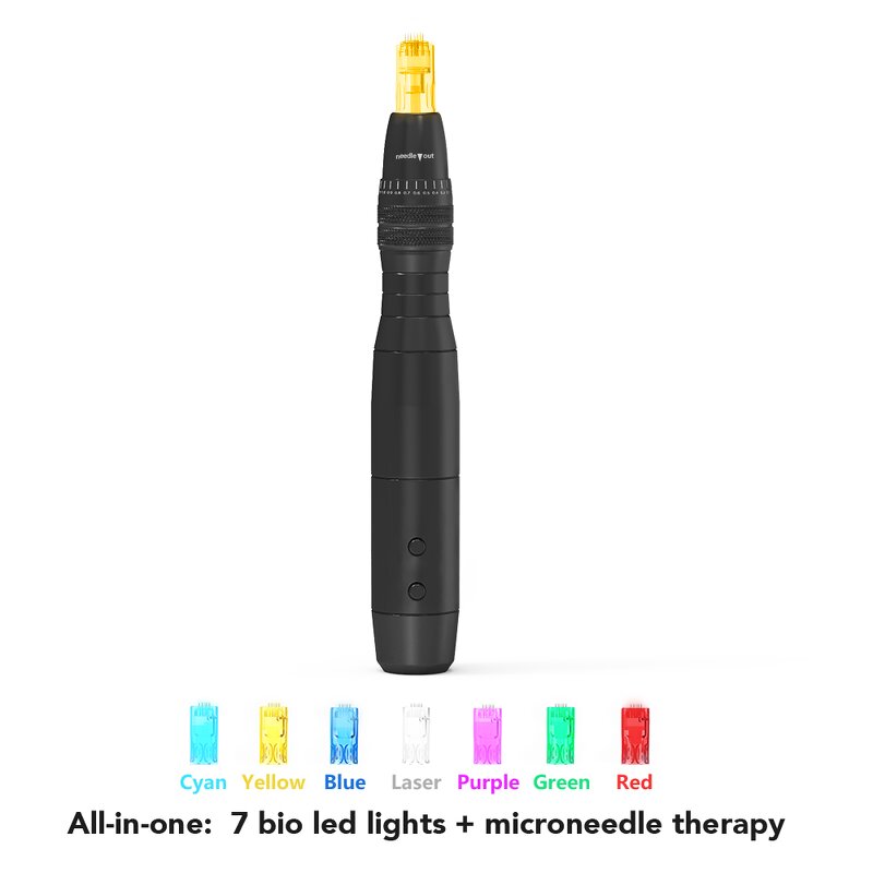 Microneedling Pen Manufacturer - Private Label Photon DermaPen 7 Colors Bio LED for Face Acne Hair Growth