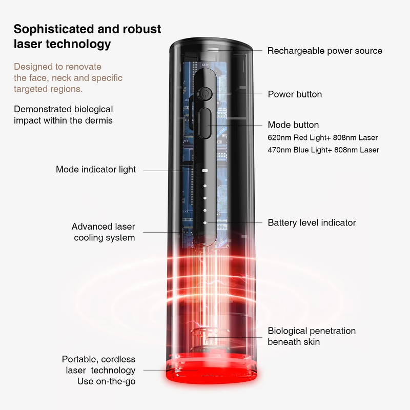 Red Light Therapy Laser Comb - 655nm Sonic Vibration Scalp Serum Hair Growth Tool