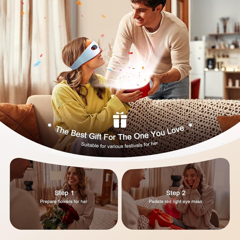 Silicone LED Therapy Mask - 8 Color Infrared Body Face Muscle Pain Relief Tool