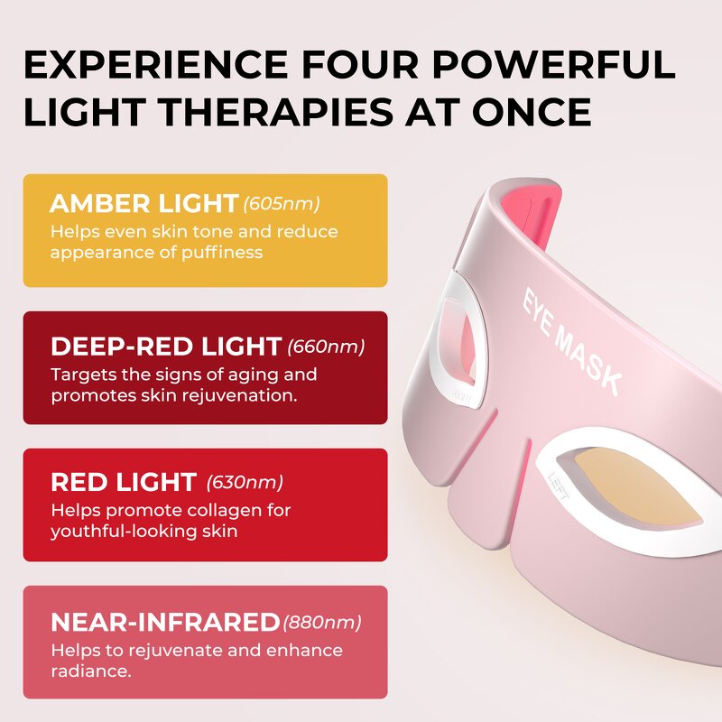 8 Color LED Light Therapy Belt - Silicone Infrared PDT Body Face Rejuvenation Tool