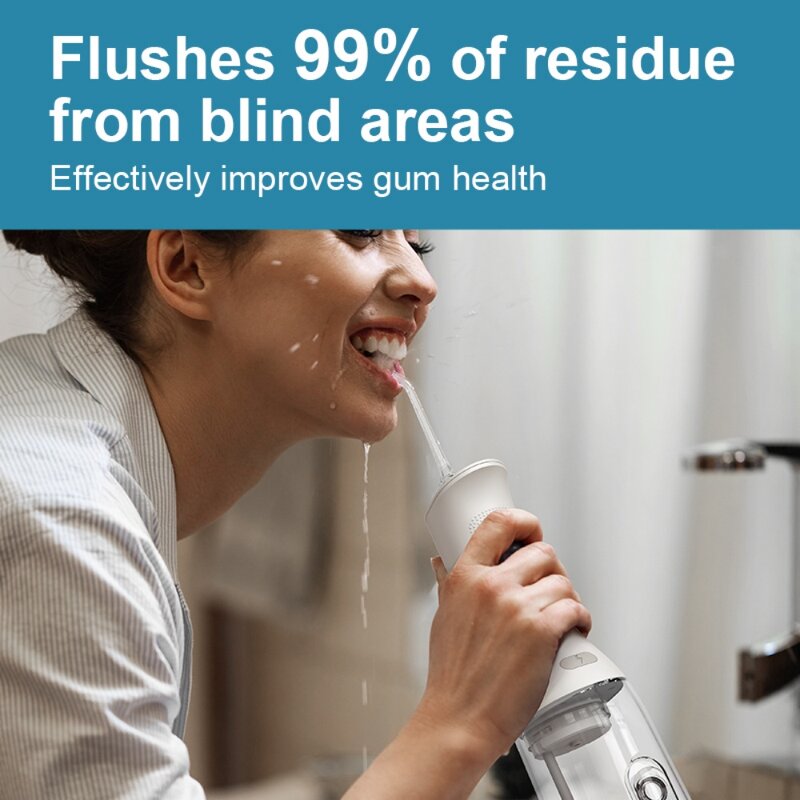 Cordless Water Flosser - IPX7 Waterproof 5 Nozzles Dental Teeth Cleaning Tool