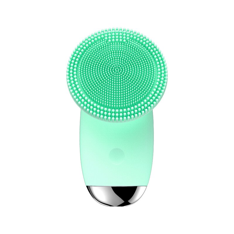 Silicone Facial Cleansing Brush - Rechargeable Vibration Beauty Device Cleaning Tool
