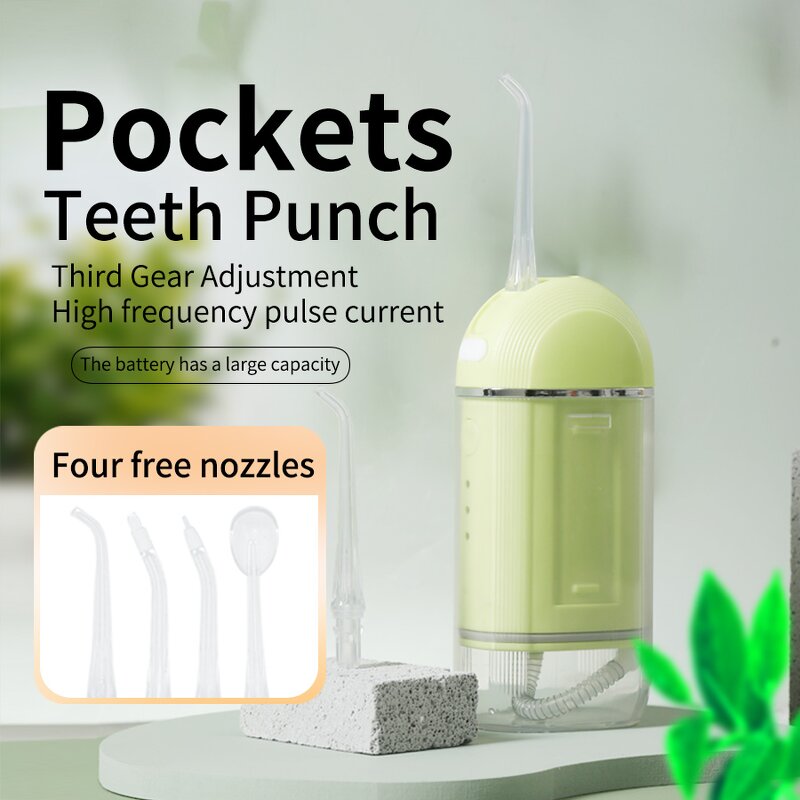 Travel Tooth Irrigator - IPX7 USB Rechargeable Cordless Dental Cleaning Tool