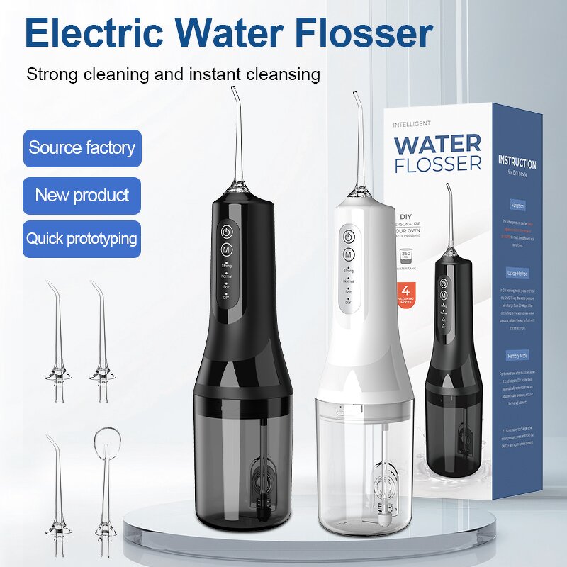 Electric Water Flosser - IPX7 Waterproof USB Rechargeable Plastic Oral Irrigator