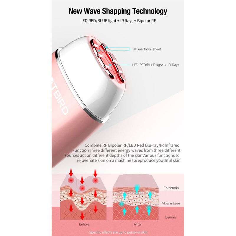 LED Photon EMS Device - Portable Home Anti Ageing Face Lifting Beauty Instrument