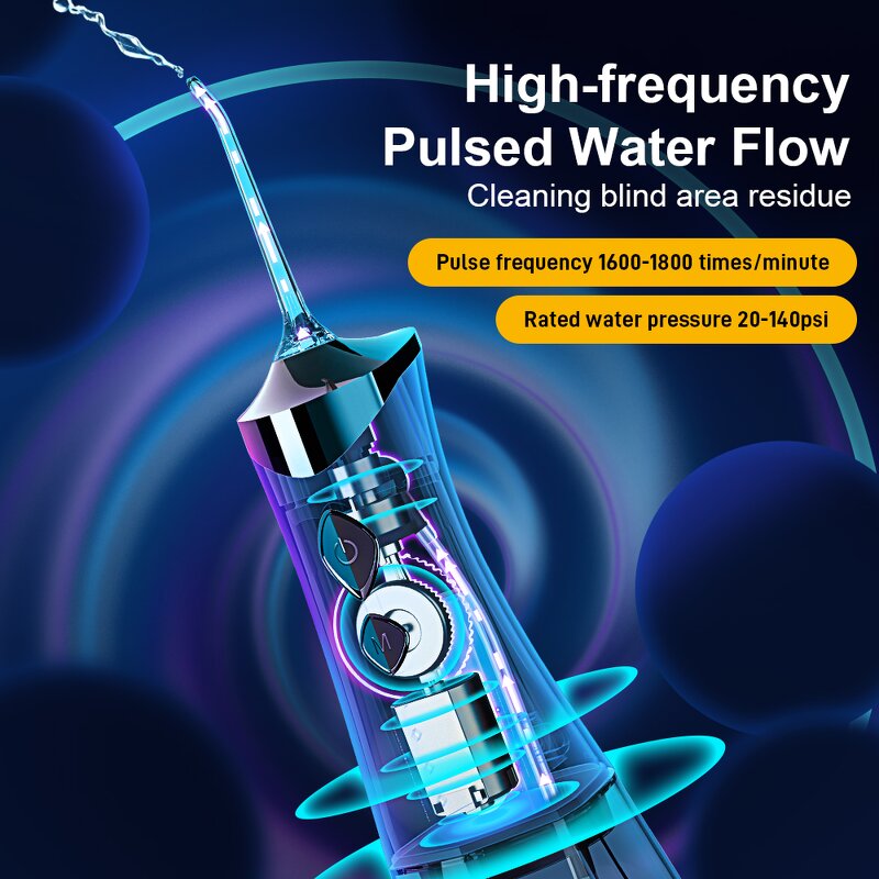 USB Water Flosser - 350ML Portable Household Outdoor Oral Cleaning Irrigator