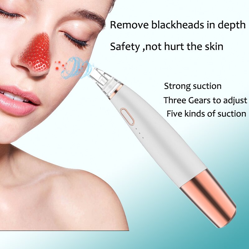 Electric Blackhead Remover - Home Use Acne Face Cleaner Vacuum Suction Beauty Tool