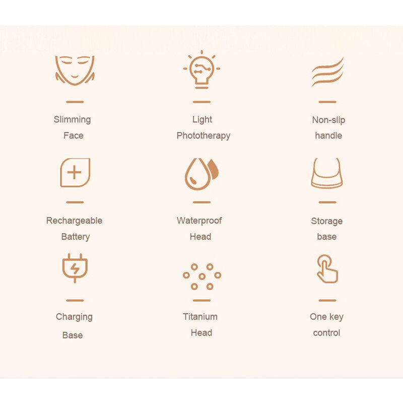 Infrared Light Therapy Device - Face Lifting Facial Clean Electrical Home Beauty Tool