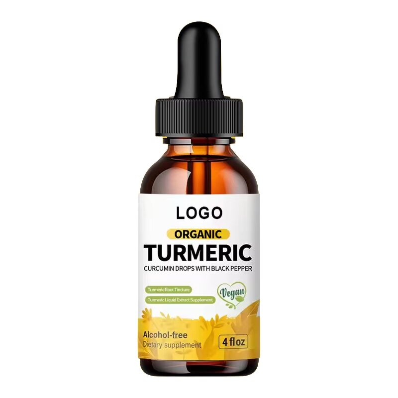 Turmeric Curcumin Drops - Organic Black Pepper Antioxidant Oral Liquid Adults