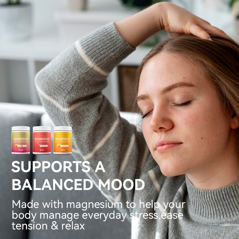 Magnesium Citrate Powder - Vigo Raspberry Lemon Flavor Drink Mix Supplement