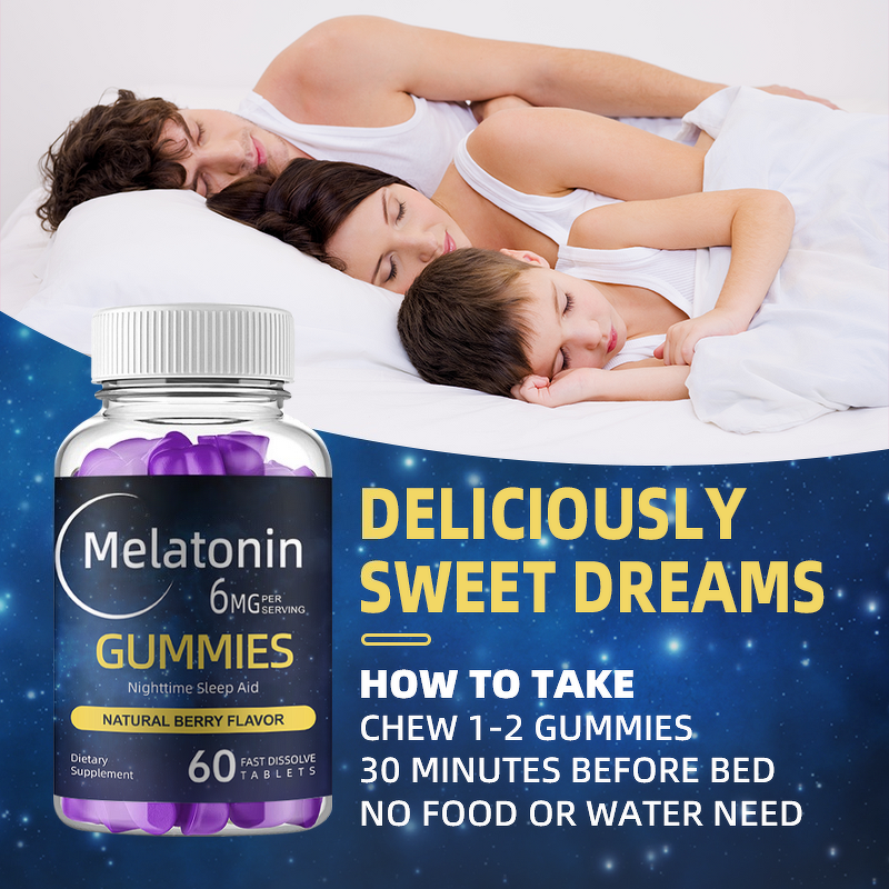 Melatonin Gummies - New Arrival Fruit Flavor Herbal Vegan Calming Sleep Supplement