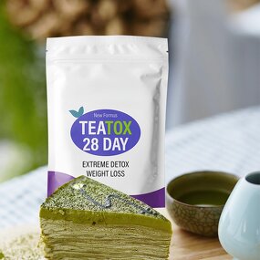 Slimming Detox Tea - Colon Cleanse Organic Green Flat Tummy Fat Burner Tool