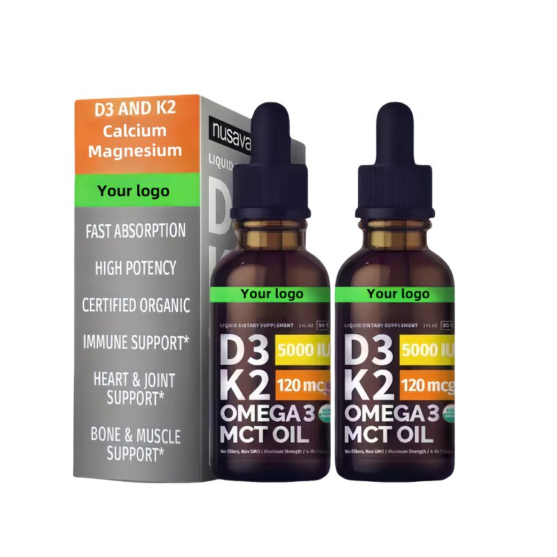 Vitamin D3 K2 Drops - Customized 50000 D3-2k Cholecalciferol Calcium Kids